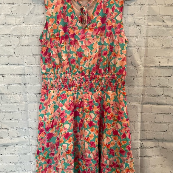 Sam Edelman Floral Print Smocked Waist Dress - Picture 6 of 7